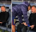 DAZN capta una imagen que deja al culé helado: Flick, hundido en el banquillo y Raphinha consolándole