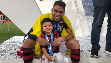 Gustavo Cu&eacute;llar, volante colombiano en Flamengo