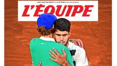 L’Équipe se rinde a Alcaraz y Sinner en Roland Garros: “5 horas y 29 minutos de leyenda”