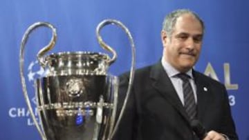 Zubizarreta, en el sorteo de la Champions.