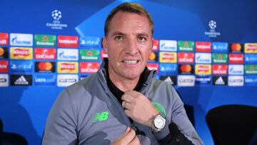 Brendan Rodgers, en rueda de prensa antes de medirse al PSG en Champions.