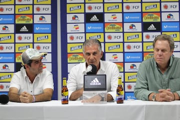 Rueda de prensa de Carlos Queiroz en el estadio Metropolitano de Barranquilla