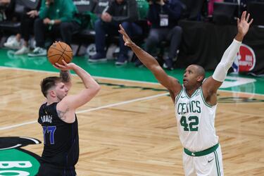 Al Horford complements Jaylen Brown and Kristaps Porzingis in Game 1 of the NBA Finals
