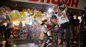 13/10/14 MOTOCICLISMO GRAN PREMIO DE JAPON 
 MARC MARQUEZ CAMPEON DEL MUNDIAL 2014
 FIESTA CELEBRACION 