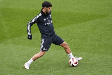 Asensio en el entrenamiento del Real Madrid.