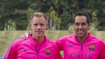 Ter Stegen y Claudio Bravo, porteros del Barcelona.