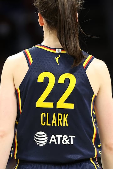 Indiana Fever's Caitlin Clark during a preseason game against the Dallas Wings at College Park Center 3 May.