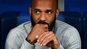 El exjugador francés, Thierry Henry, con la selección de Bélgica.