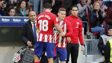 Gameiro sustituyó a Costa.