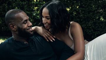 LeBron, junto a su mujer Savannah, en el reportaje para la revista Vogue.