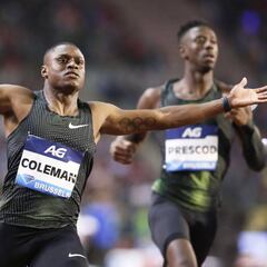 'Cañon' Coleman: 9.79 en 100 y ya es séptimo de la historia