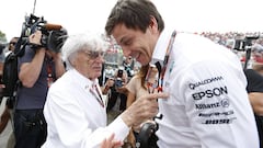 Toto Wolff con Bernie Ecclestone.