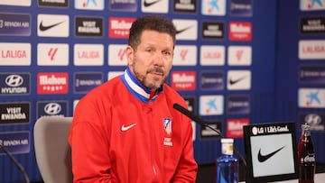 Simeone, en sala de prensa.