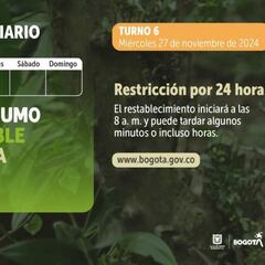 Racionamiento hoy, 27 de noviembre: barrios y localidades con cortes de agua en Bogotá
