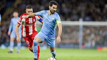 Ilkay Gundogan (8) of Manchester City during the UEFA Champions League, Quarter-finals, 1st leg football match between Manchester City and Atletico Madrid on April 5, 2022 at the Etihad Stadium in Manchester, England - Photo Nigel Keene / ProSportsImages 