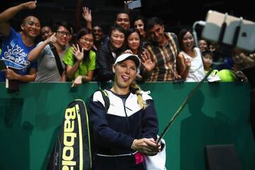 Wozniacki, con sus fans.