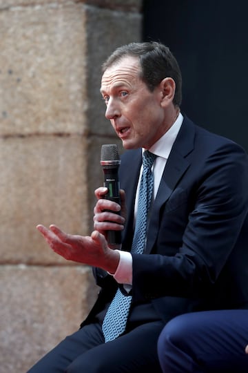 Emilio Butragueño durante el acto de homenaje. 