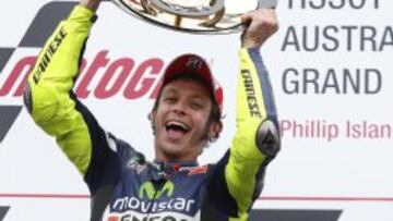 Rossi logró su primera victoria en el GP de la República Checa de 1996, en la carrera de 125cc disputada el 18 de agosto, y la última, el pasado 19 de octubre en la prueba de Australia de MotoGP, la que hacía la número 108 de su deslumbrante palmarés. Entre la primera y la última pasaron 18 años y 62 días, lo que supone la secuencia más grande entre la primera y la última victoria de cualquier piloto en toda la historia del Mundial. Impresionante.