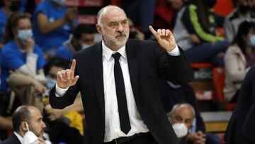 El entrenador del Real Madrid, Pablo Laso, valora la victoria de su equipo ante el ASVEL, en la 10ª jornada de la Euroliga 2021-22.