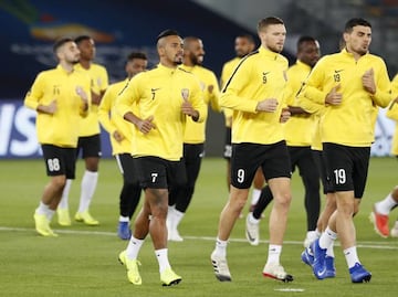 Al Ain players in training ahead of the final against Real Madrid