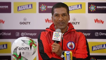 Alexis García durante la rueda de prensa de la final de la Liga Águila I-2019.