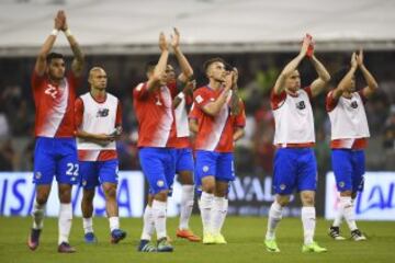 Photo during the action match Mexico vs Costa Rica corresponding the Qualifiers to the FIFA World Cup Russia 2018 at Azteca Stadium. Foto durante el partido Mexico vs Costa Rica correspondiente a las Eliminatorias rumbo a la Copa Mndial de la FIFA Rusia 2018, en el Estadio Azteca, en la foto: Equipo Costa Rica 24/03/2017/MEXSPORT/Osvaldo Aguilar