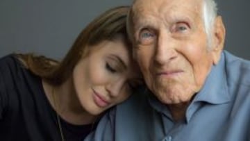 Angelina Jolie y Louis Zamperini.