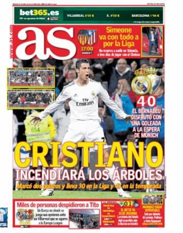 Las portadas de AS de abril