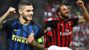 Icardi contra Higuaín: Milán y el duelo de '9' argentinos