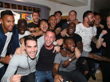 Jamie Vardy's party: Leicester's euphoria explosion in images