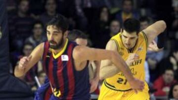 Juan Carlos Navarro corre un contraataque.