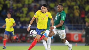 Luis Díaz en un partido con la Selección Colombia.