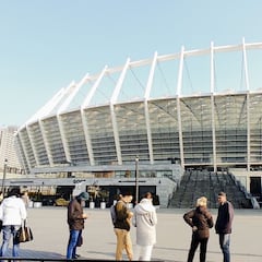 Kiev: poco ambiente Champions, frío y amenaza de lluvia para el partido