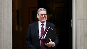 British Prime Minister Keir Starmer walks outside 10 Downing Street in London, Britain, February 12, 2025. REUTERS/Jaimi Joy