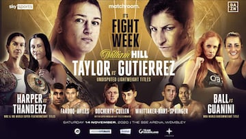 Cartel promocional del Katie Taylor vs Miriam Gutiérrez.