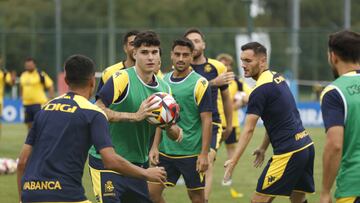 Retuerta, en un entrenamiento del Deportivo.