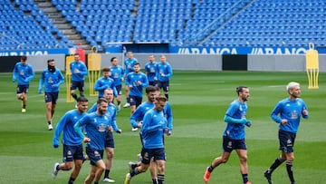 Entrenamiento del Deportivo en Riazor.