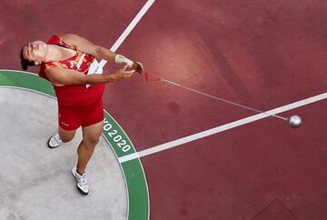 Eiminada en martillo con un solo tiro válido de 62,42 su marca fue la decimocuarta en el grupo A de clasificación.