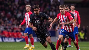 Abdón en un lance del juego en el partido Atlético de Madrid-Mallorca en el Cívitas Metropolitano.