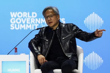 NVIDIA's CEO Jensen Huang attend a session of the World Governments Summit, in Dubai, United Arab Emirates, February 12, 2024. REUTERS/Amr Alfiky