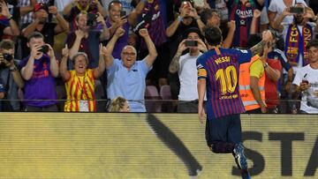 Messi anotó el gol 6.000 del Barcelona en Liga.