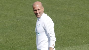 Zidane, en un entrenamiento.