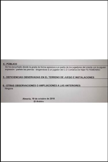 Bochornoso espectáculo en un partido de alevines en Almería