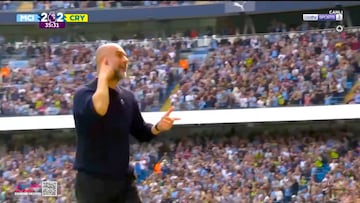 Guardiola se vuelve loco tras la remontada: vean los gestos dirigidos a su propia afición