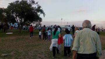 Gran ambiente previo al Argentina vs México