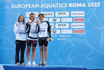 Simona Quadarell, Viktoria Mihalyvari-Farkas y Martina Caramignoli.