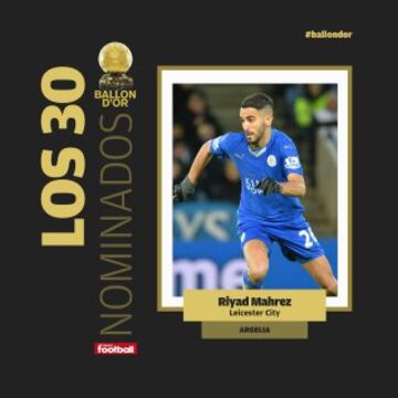 Los nominados al Balón de Oro