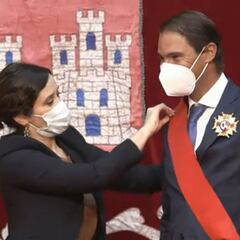 Nadal recibe la Gran Cruz de la Orden del Dos de Mayo: "Madrid siempre apoya al deporte"