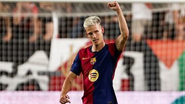 Debut inmejorable para Dani Olmo, quien fue el MVP en la tercera victoria al hilo para el Barcelona de Flick.