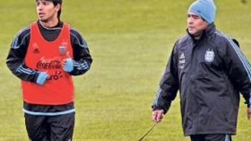 <b>JUGARÁ. </b>Agüero podrá jugar ante España después de que Maradona considerase su sobrecarga.